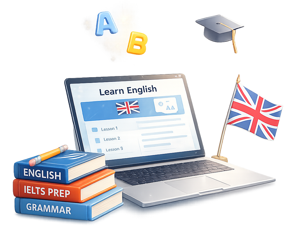 Studentă care învață engleză